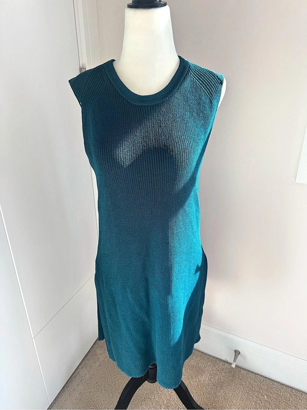 Wilfred Sleeveless Dress Blue Knit sweater Dress Size Medium